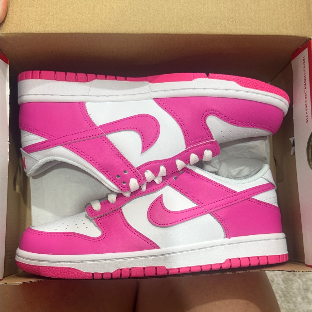 Nike Women’s Dunk Low Hot Pink & White Sneakers